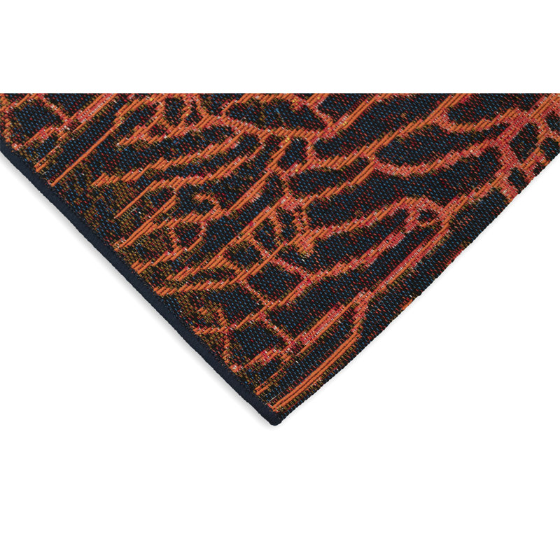 Tapis intérieur / extérieur bleu Caoimhe, Tapis de couloir : 1 pi 11 po x 7 pi 6 po