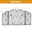 Almore 3 Panel Metal Fireplace Screen