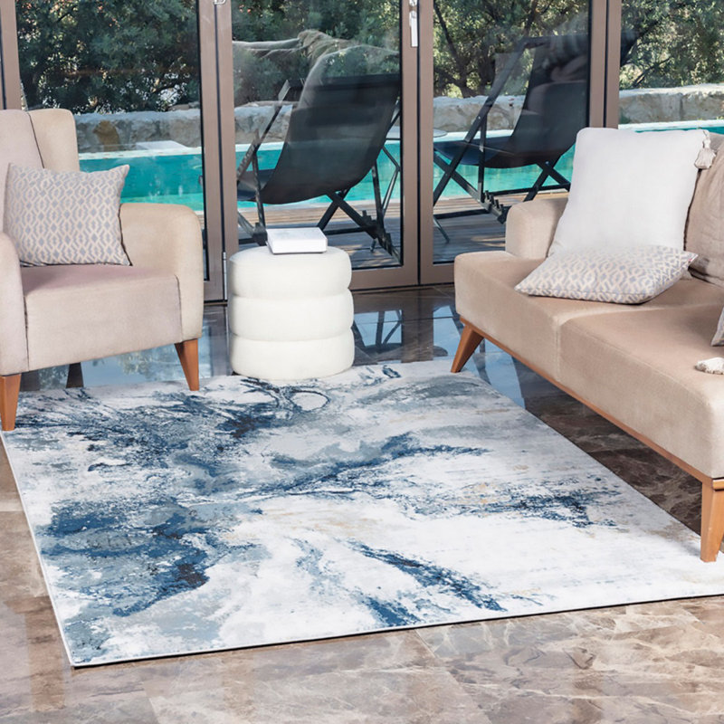Beyanka Abstract Machine Tufted Area Rug, Rectangle 120 x 170 cm