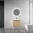 24'' Wall-Mounted Bathroom Vanity With White Ceramic Sink & 1-Soft-Close Door, KD-Packing, Plywood, American White Oak-1670209340