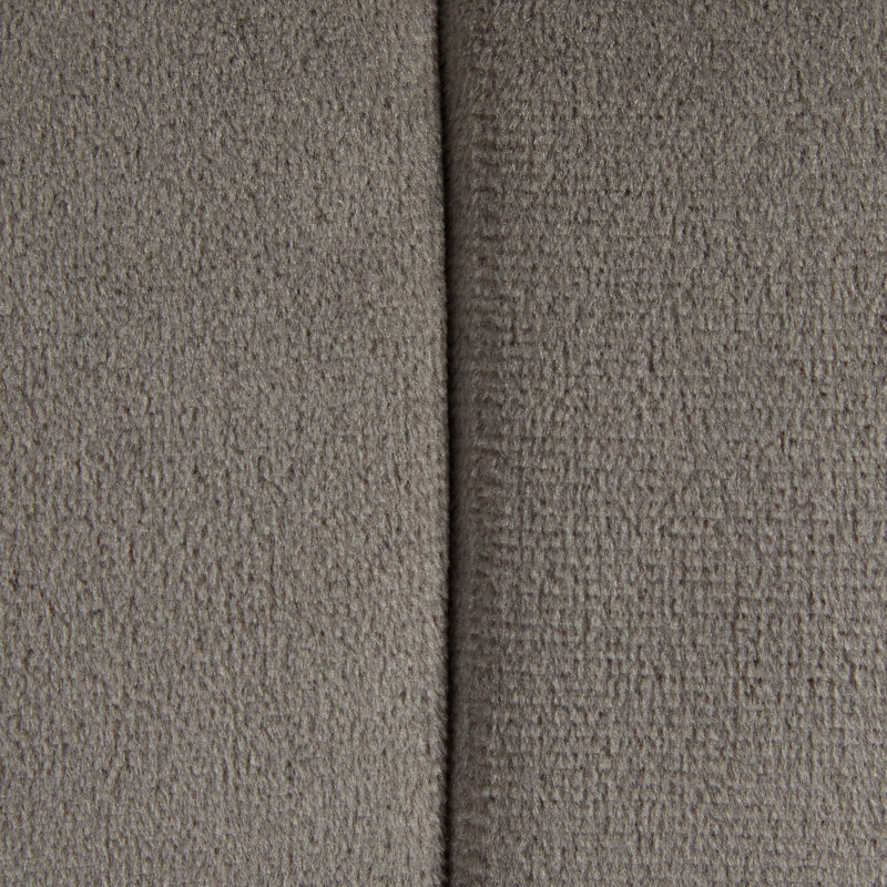 Round 24" Ottoman In Dark Grey Velvet, Gray
