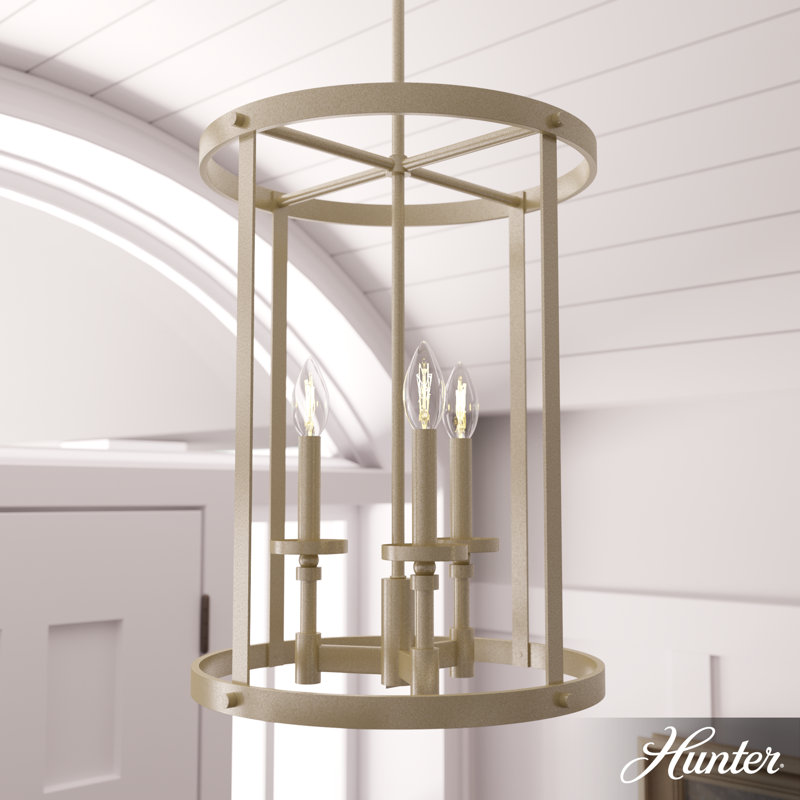 Briargrove Modern Brass 3-Light Candle Chandelier - 20" Height