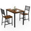 Ensemble de table de salle à manger, table de bar avec 2 chaises, comptoir de table de cuisine avec chaises, table de petit déjeuner industrielle pour la cuisine, salon, salle de fête