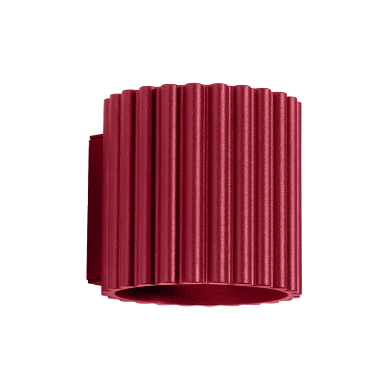 Aura Aluminium Flush Mounted Sconce, 10x12x10 cm, Burgundy, 1 Light