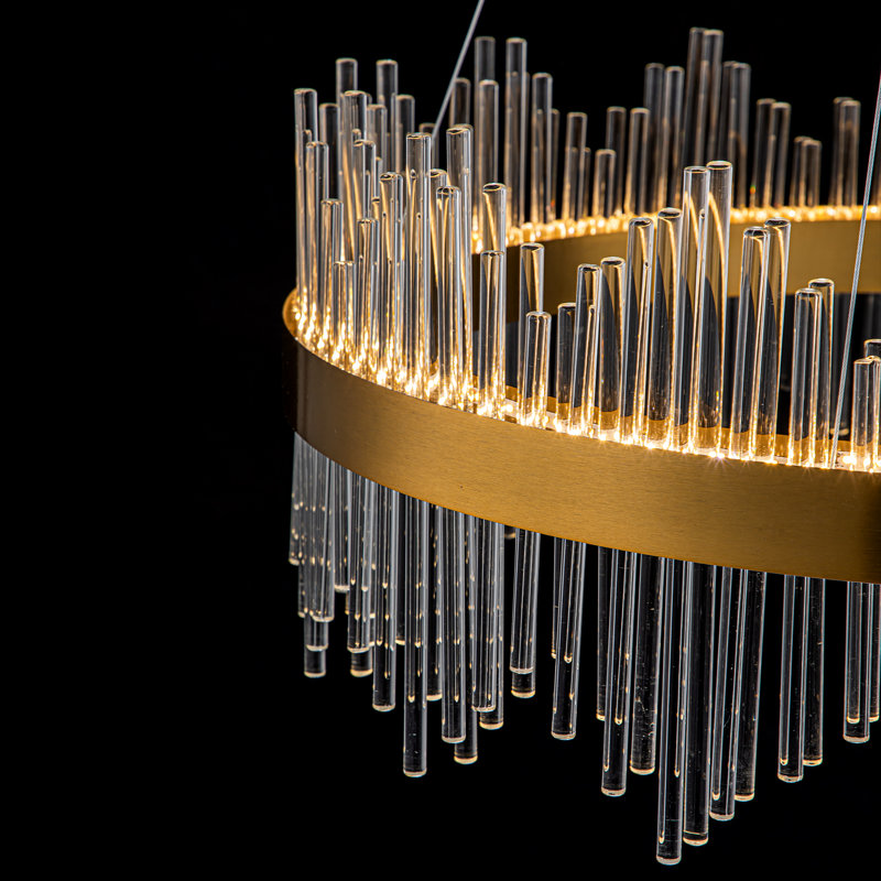 Regazzi Dimmable LED Round Ceiling Light Drum Chandelier
