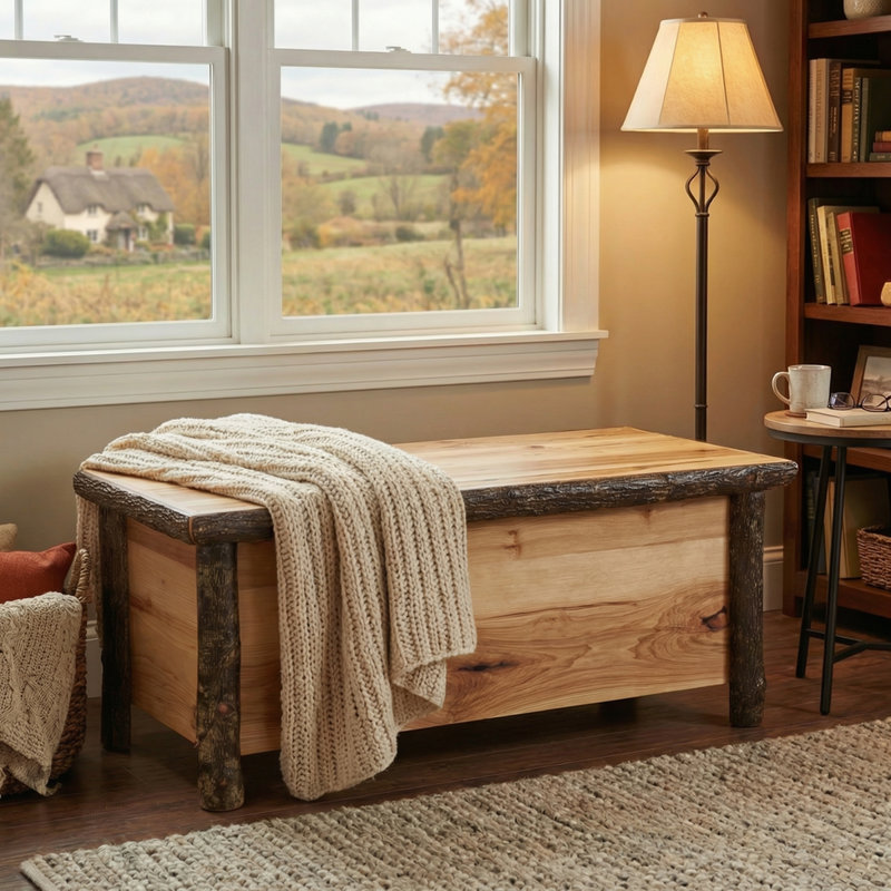 Coffre à couvertures Fireside Lodge Hickory, Traditionnel