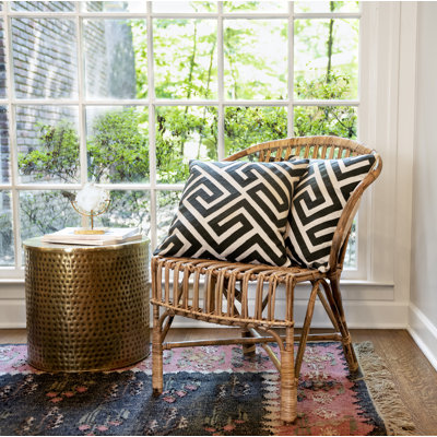 Chaise en bambou pur avec dossier arrondi