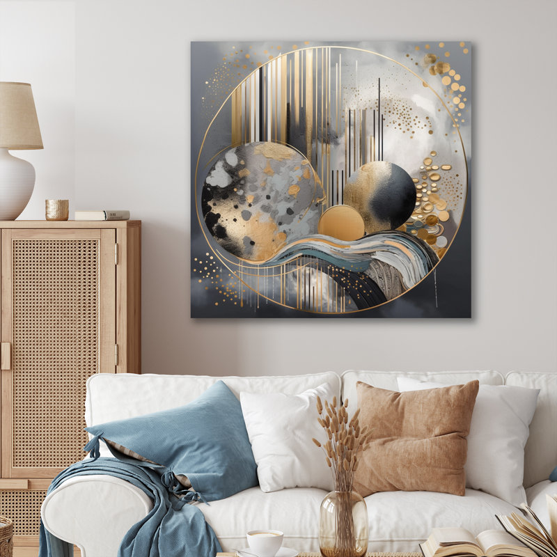 Doux couleurs marbrées abstraites I - Décoration murale abstraite en métal marbré, H 16 po x l 16 po x P 1 po