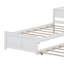 Lit plateforme simple en L avec lit gigogne, bureau et tiroirs-114404391
