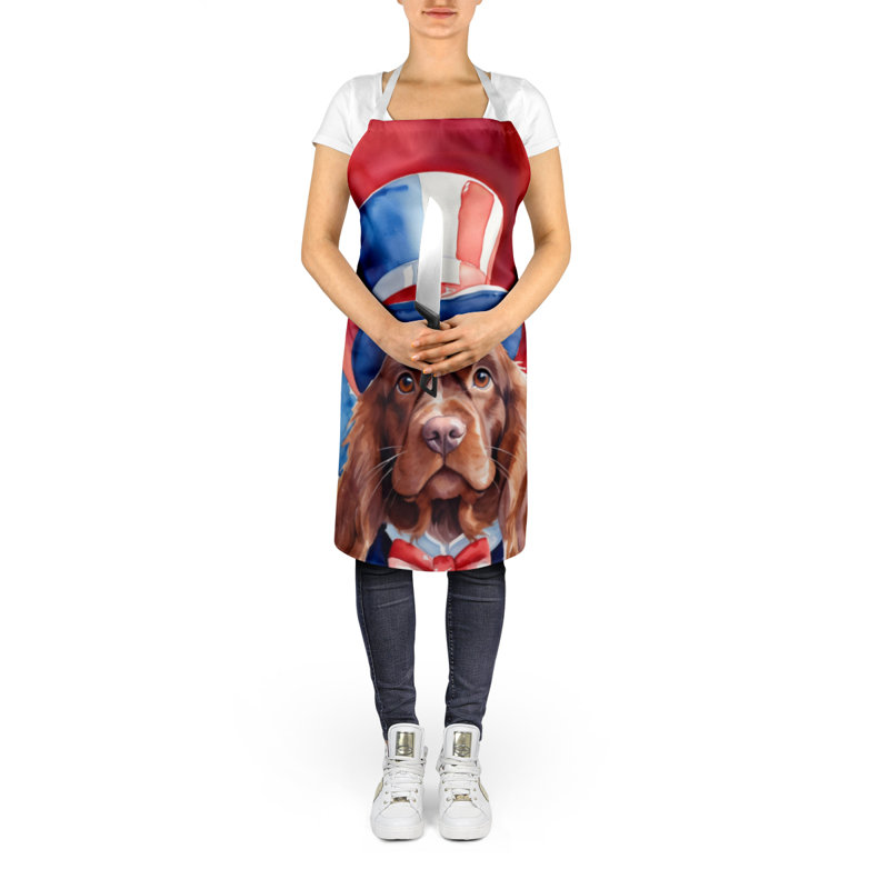 Patriotic American Apron, Sussex Spaniel