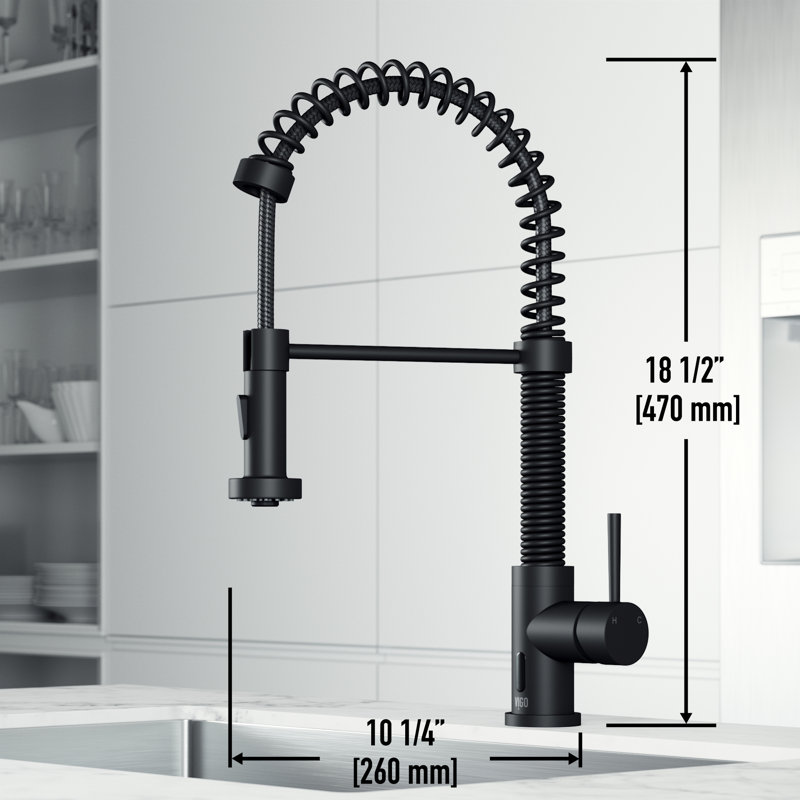 Robinet de cuisine Edison, Noir mat