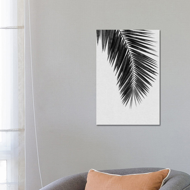 Palm Leaf I B&W by Orara Studio - Wrapped Canvas Gallery-Wrapped Canvas Giclée, 66.04 cm H x 45.72 cm W