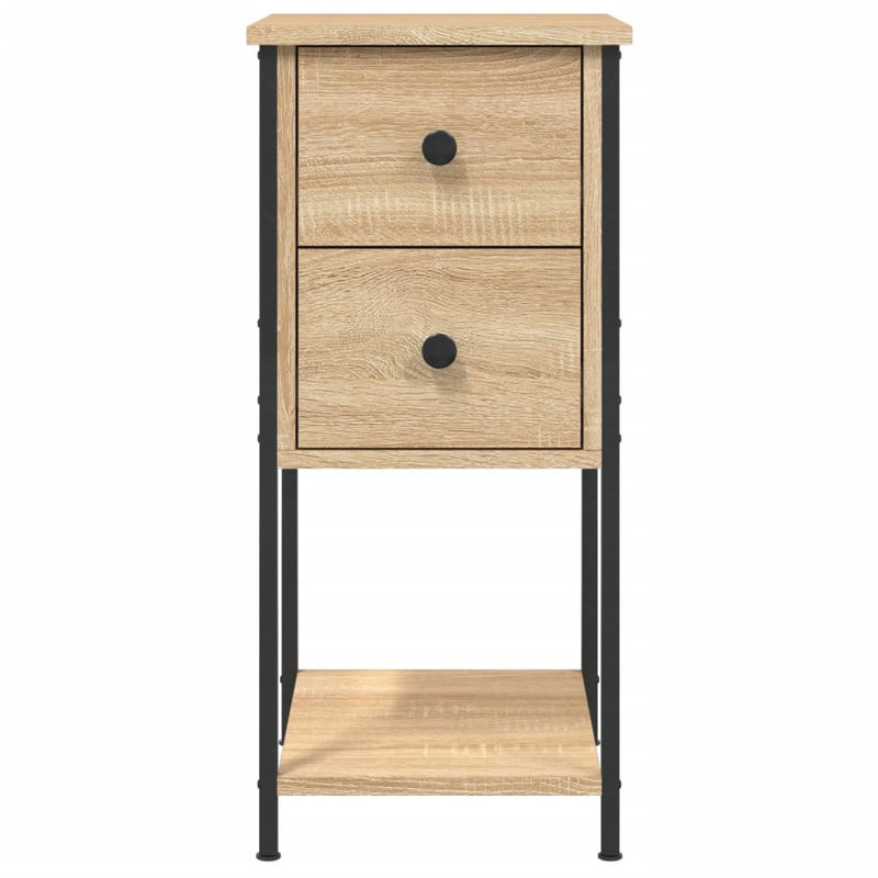 Eusden Bedside Cabinet 32x42x70 cm Engineered Wood, Sonoma Oak
