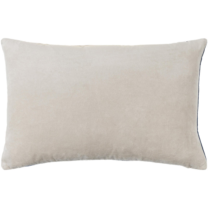 Denny Cotton Pillow, Polyester/Polyfill, Navy Blue