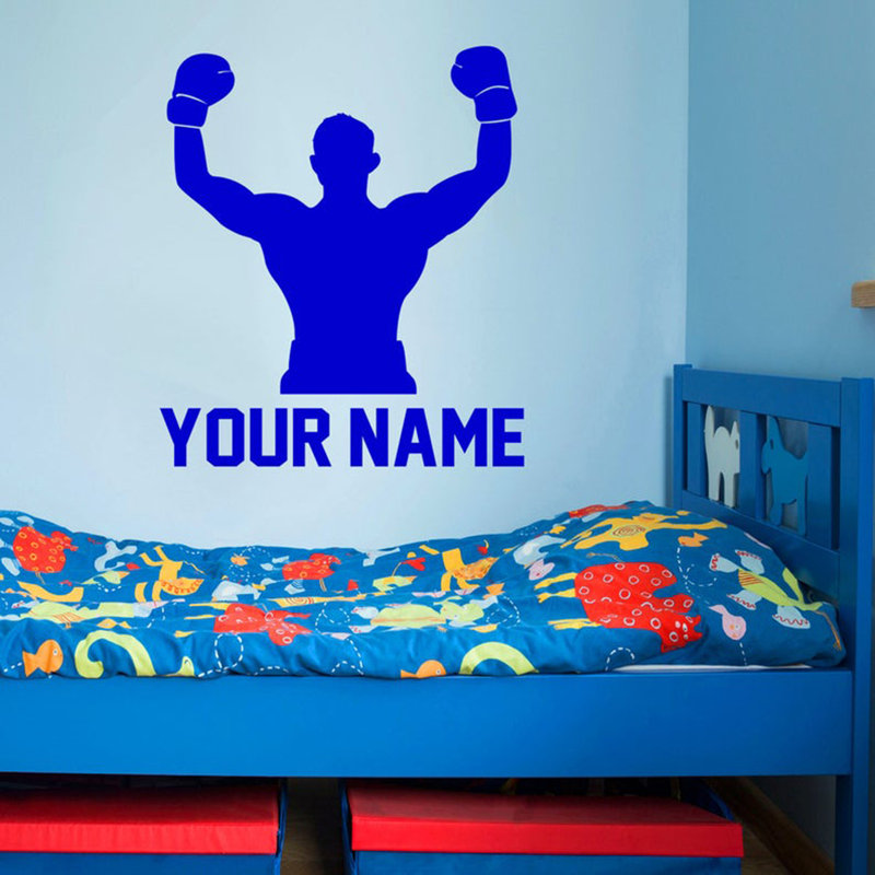 Adhésif mural, H 26,5 po x l 23 po, Bleu