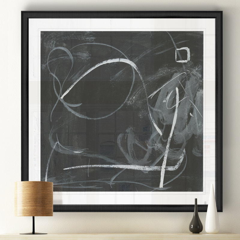 Erase ii', reproduction d’art, Cadre noir, H 17,5 po x l 17,5 po x P 1,5 po