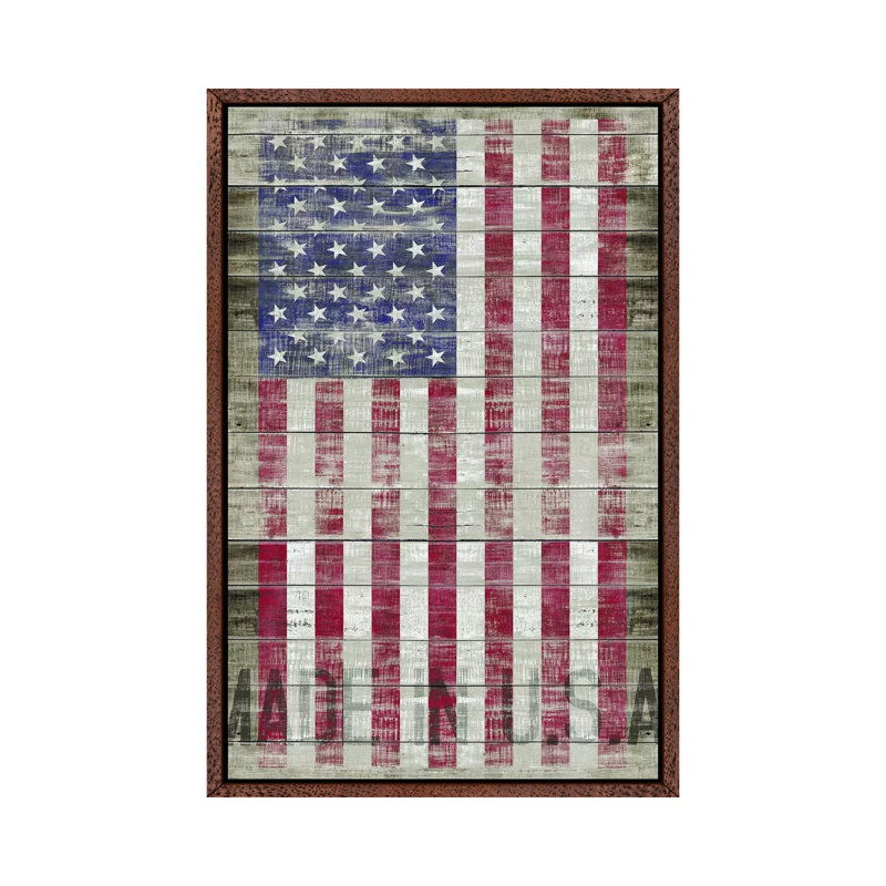 American Flag II by Diego Tirigall - Print on Canvas, 152.5 cm H x 101.5 cm W, Classic Wood Framed