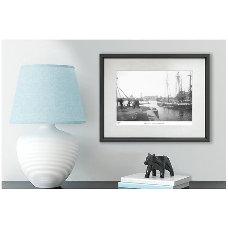 Boston, The Docks 1899 - Single Picture Frame Print, 43.5cm H x 53.4cm W x 2.3cm D