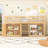Low Loft Bed Twin Size With Led Lights-870766858