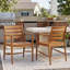 Chaise d'extérieur en bois d'acacia, ensemble de 2, durable et confortable pour le patio et le jardin
