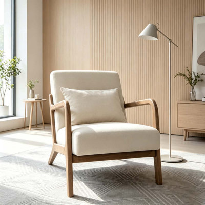 Modern Accent Chair with Wood Frame