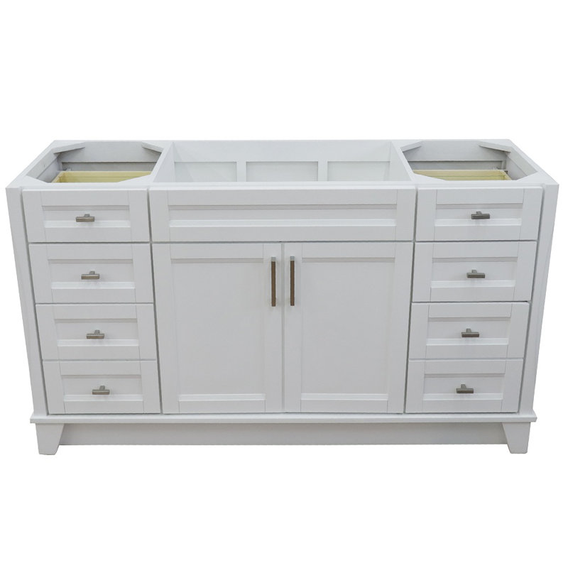 Base de meuble-lavabo simple 60 po seulement, Blanc