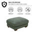 Repose-pieds de salon en velours côtelé de 37 po de largeur-97791724
