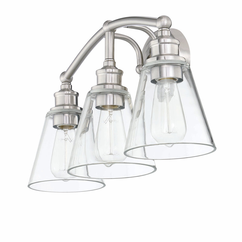 Ashod 3-Light Dimmable Silver Vanity Light