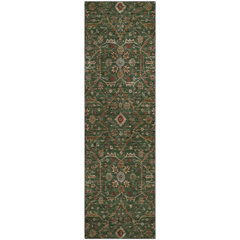Premium Machine Washable Ducote AMF1130 Global Rug, Tapis de couloir 2 pi 3 po x 7 pi 6 po