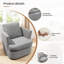 Upholstered Chenille Swivel Armchair-1426768111