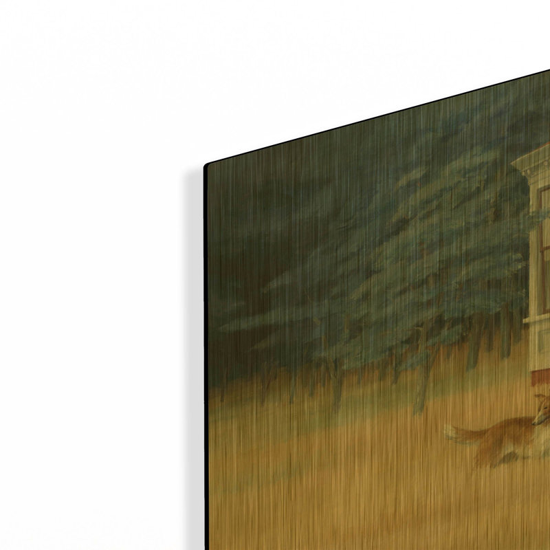 «Cape Cod Evening, 1939» par Edward Hopper, art mural en métal doré, 16 po x 12 po, 16"x12"