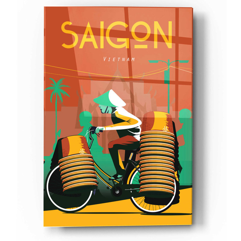Saïgon - impression sans cadre, H 16 po x l 12 po x P 0,13 po