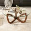 Table basse 35,43 "ronde en verre avec base en bois