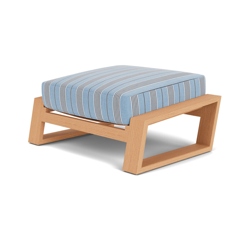 Pursuit Rectangle Outdoor Ottoman Patio Ottoman, Hansen Sky