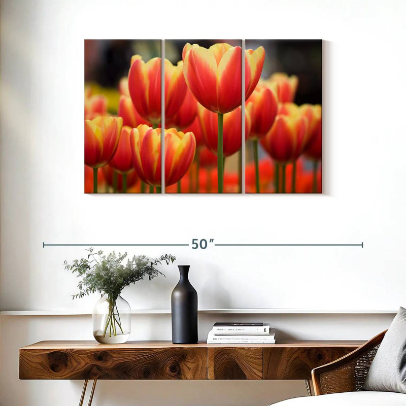 Tulipes rouges Harnek, H 24 po x l 38 po