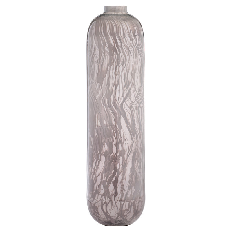 Billow Handcrafted Glass Table Vase 1, 24.75" H x 8" W x 8" D