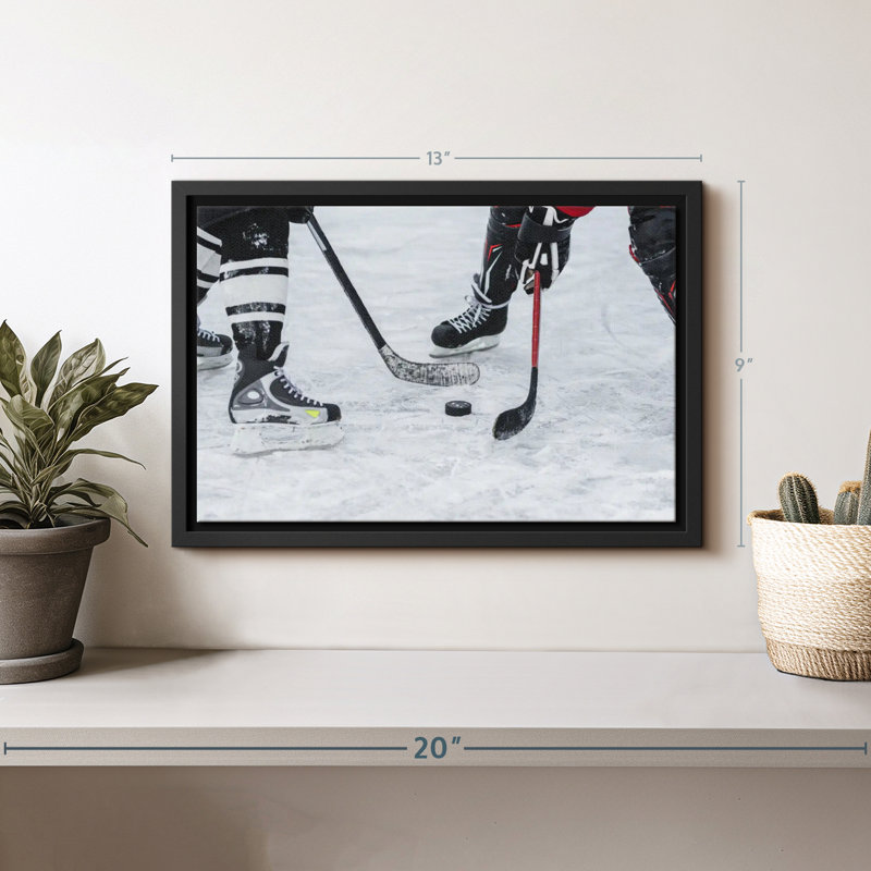 Impression sur toile de hockey sur glace, H 9 po x l 13 po