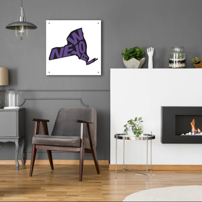  'New York 2' by Art Licensing Studio Acrylic Glass Wall Art, 24" x 24"