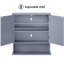 Wall Bathroom Storage with Double Mirror Doors-1458618101