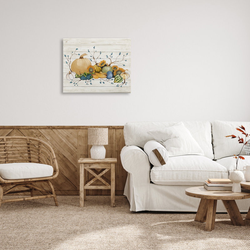 Rustic Abundant Harvest Legumes Fall, Toile tendue, H 24 po x l 30 po x P 1,5 po