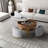 Kreitman Round Faux Marble Lift-Top Coffee Table Set With 3 Stools And Storage