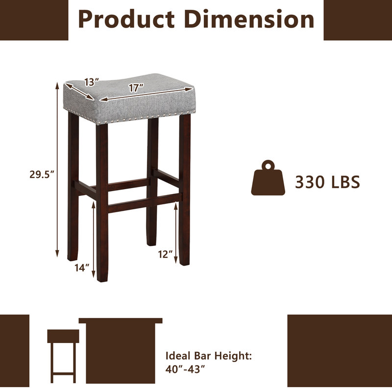 Tabouret de bar 29 po Tressa, gris