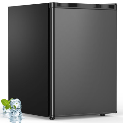 Reversible Door 2.6 Cu.   Ft. Chic Mini Fridge with Freezer - 7 Precise Temp Controls, 2 Easy-Clean Shelves, Perfect for Bedrooms, Offices & Dorms, Crisp Finish