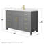Meuble-lavabo simple autoportant 54 po avec plateau en quartz Beckett-108351825-108351828-108351833