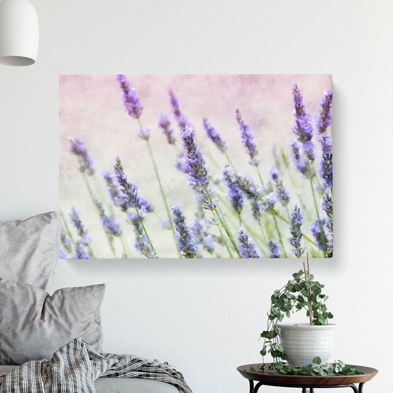 A Field Of Lavender Painting - Wrapped Canvas Painting, 40cm H x 60cm W x 4cm D