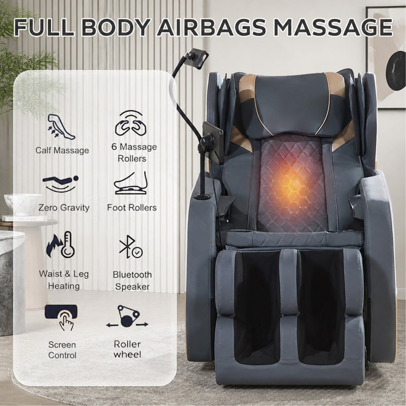 Fauteuil inclinable de massage 2026 sans gravité avec pression d'air corporelle complète