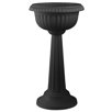 black pedestal planter