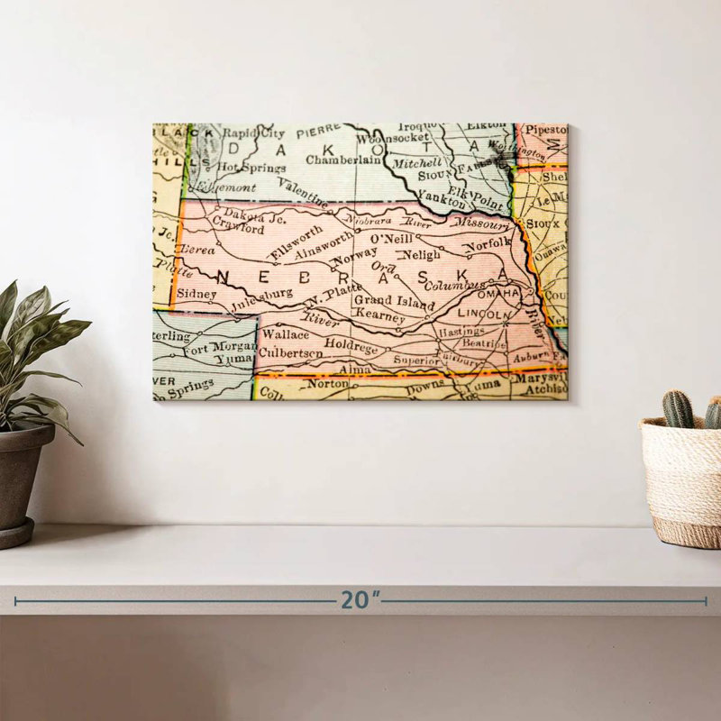 Carte du Albraska, style ancien, Aliaz, H 8 po x l 12 po