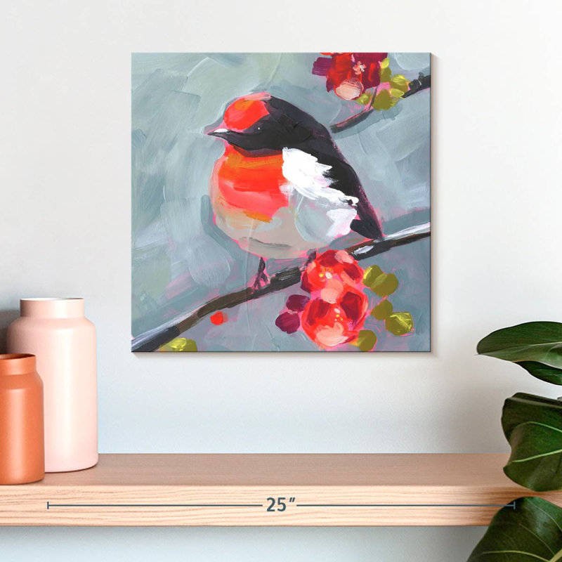 Brampt Brushstroke Bird I, 16" H x 16" W