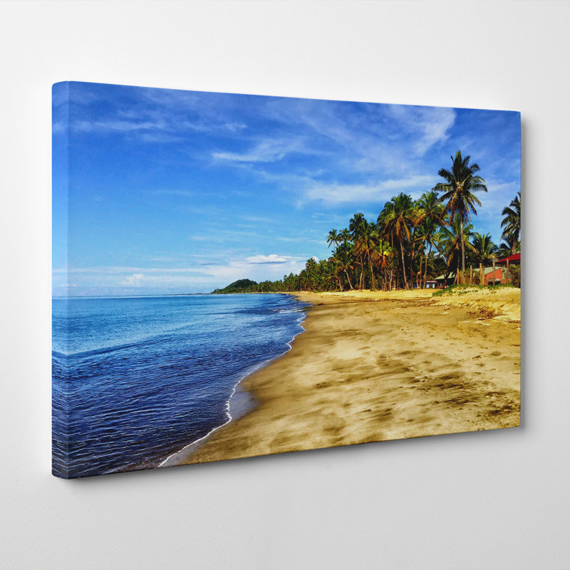 Seascape Tropical Fiji Beach Photographic - Wrapped Canvas, 35cm H x 50cm W